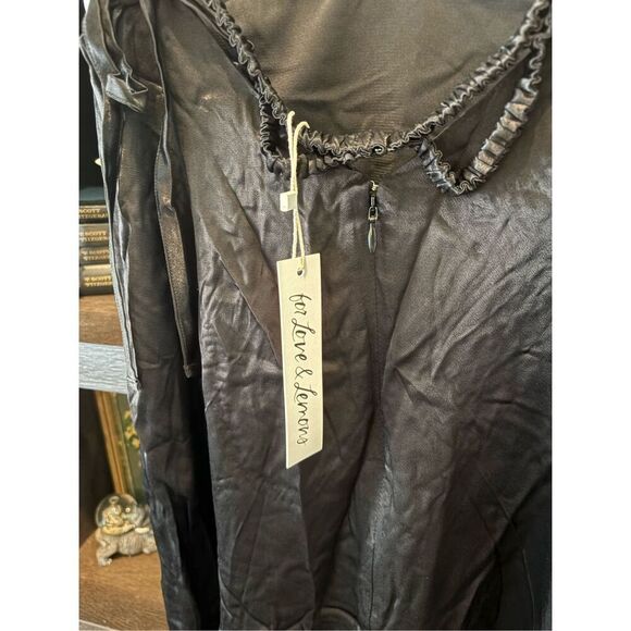 NWT For Love & Lemons Rita Rosette Black & White Midi Dress Size Medium - Picture 8 of 9